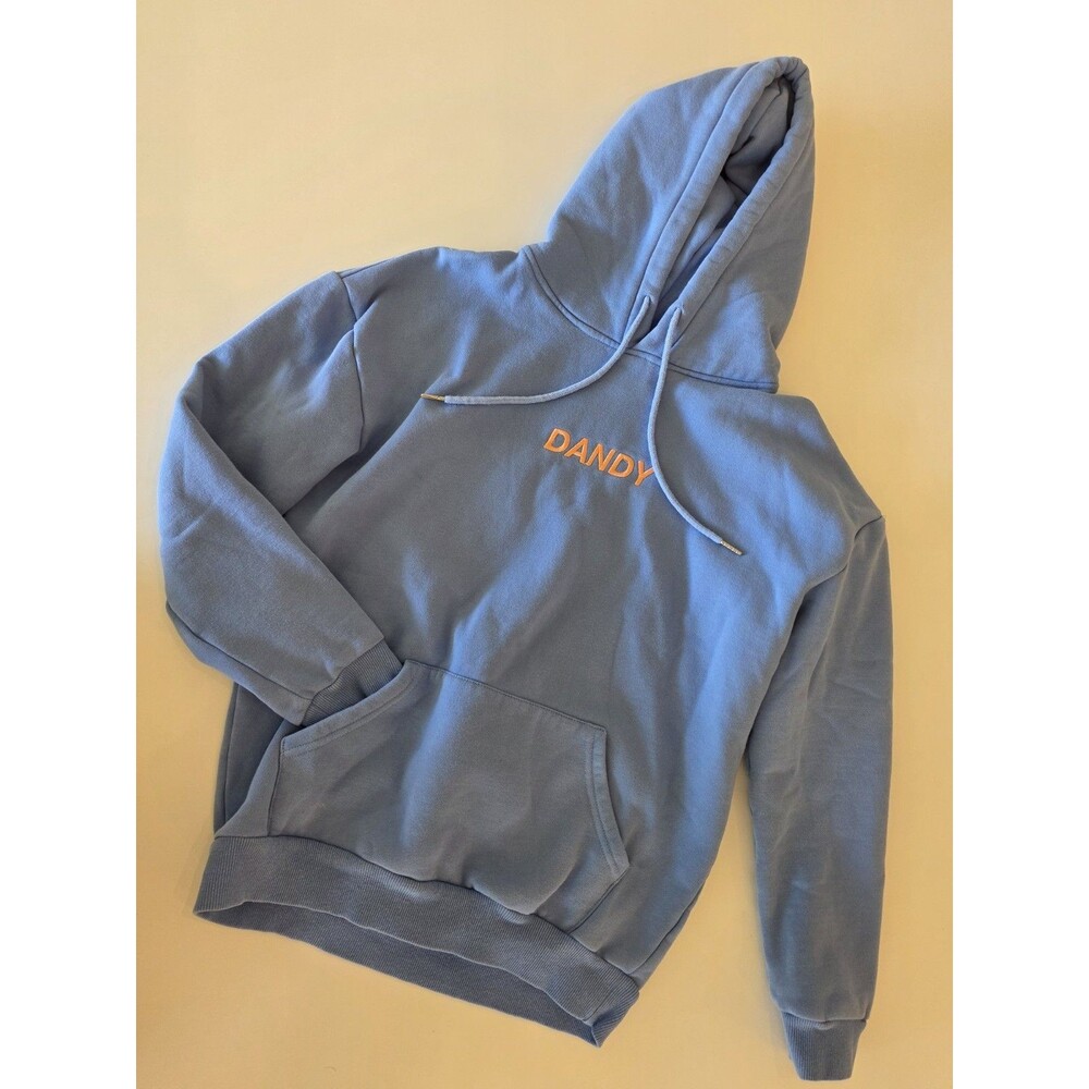 Dandy Worldwide Pullover Hoodie Embroidered Logo Let’s Watch The Sunset Blue S